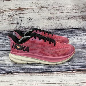 Hoka Clifton 9 Raspberry Strawberry Pink Running Sneakers Shoes Women’s Size 7.5